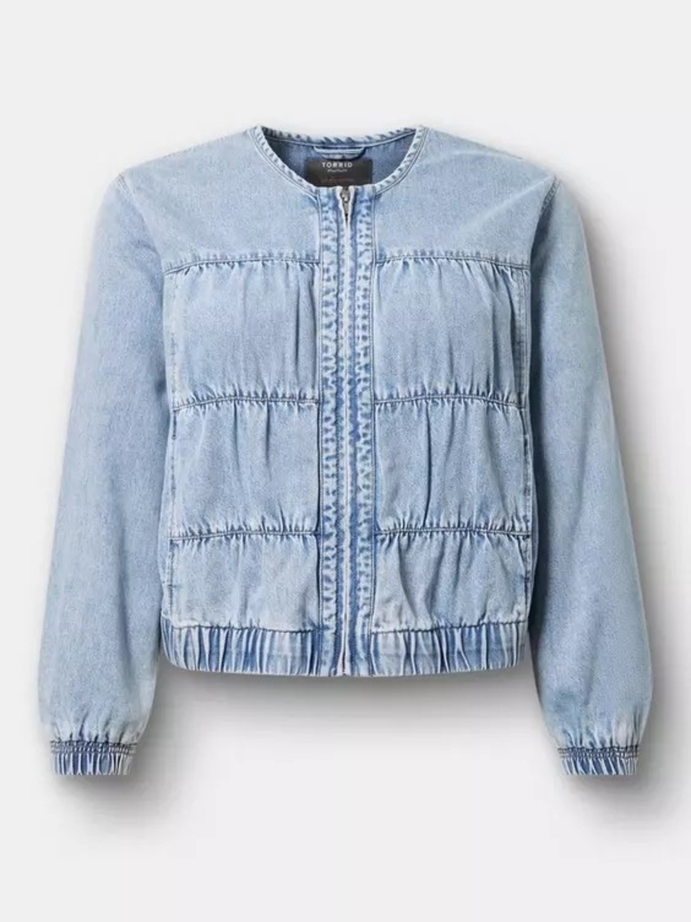 Torrid Ruched Denim Jacket - Picture 7 of 8